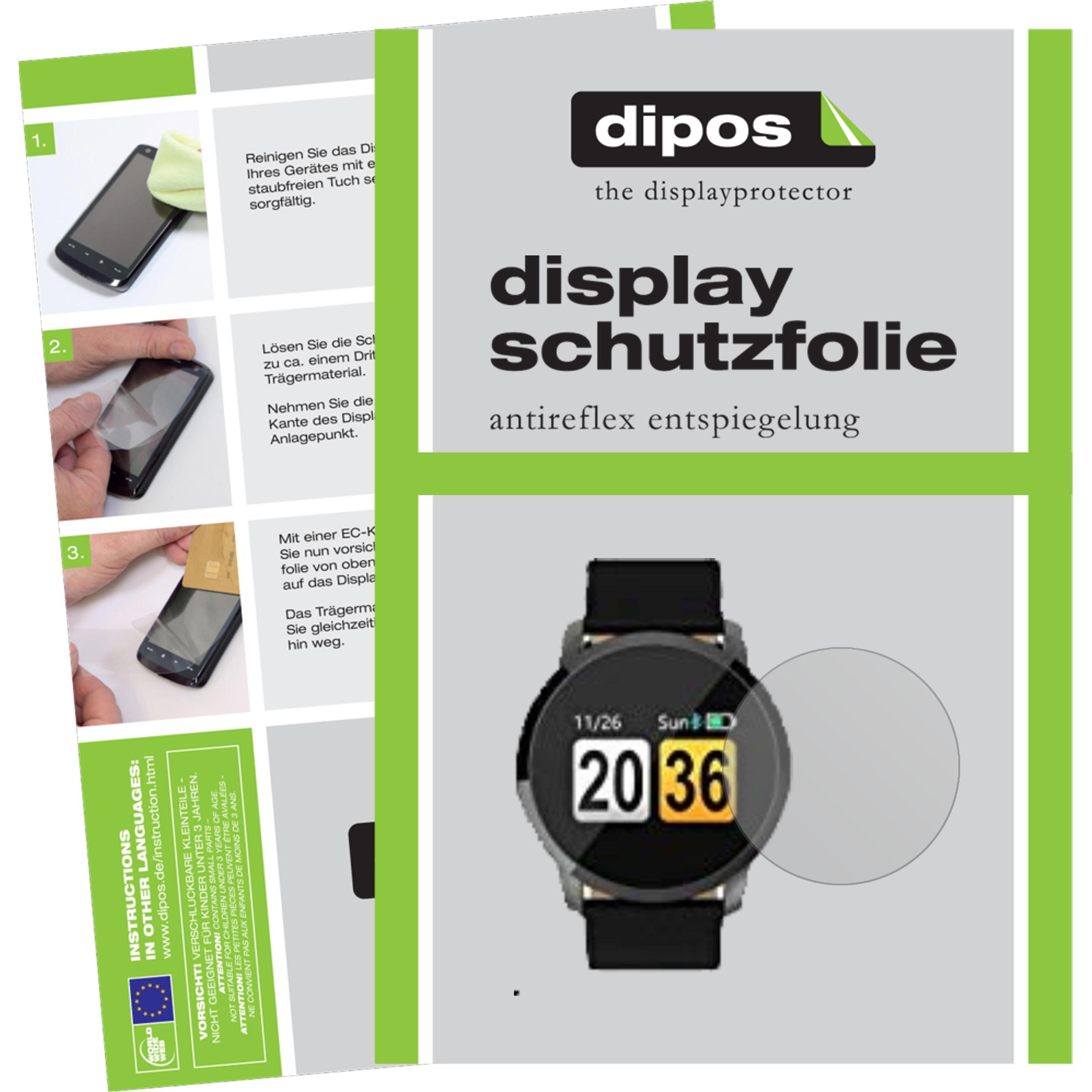 Dipos Displayschutzfolie Antireflex, Smartwatch Schutzfolie, Transparent