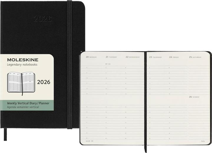 Image du produit Moleskine Agenda de poche Hard Cover Weekly (9 x 14 cm, Anglais)