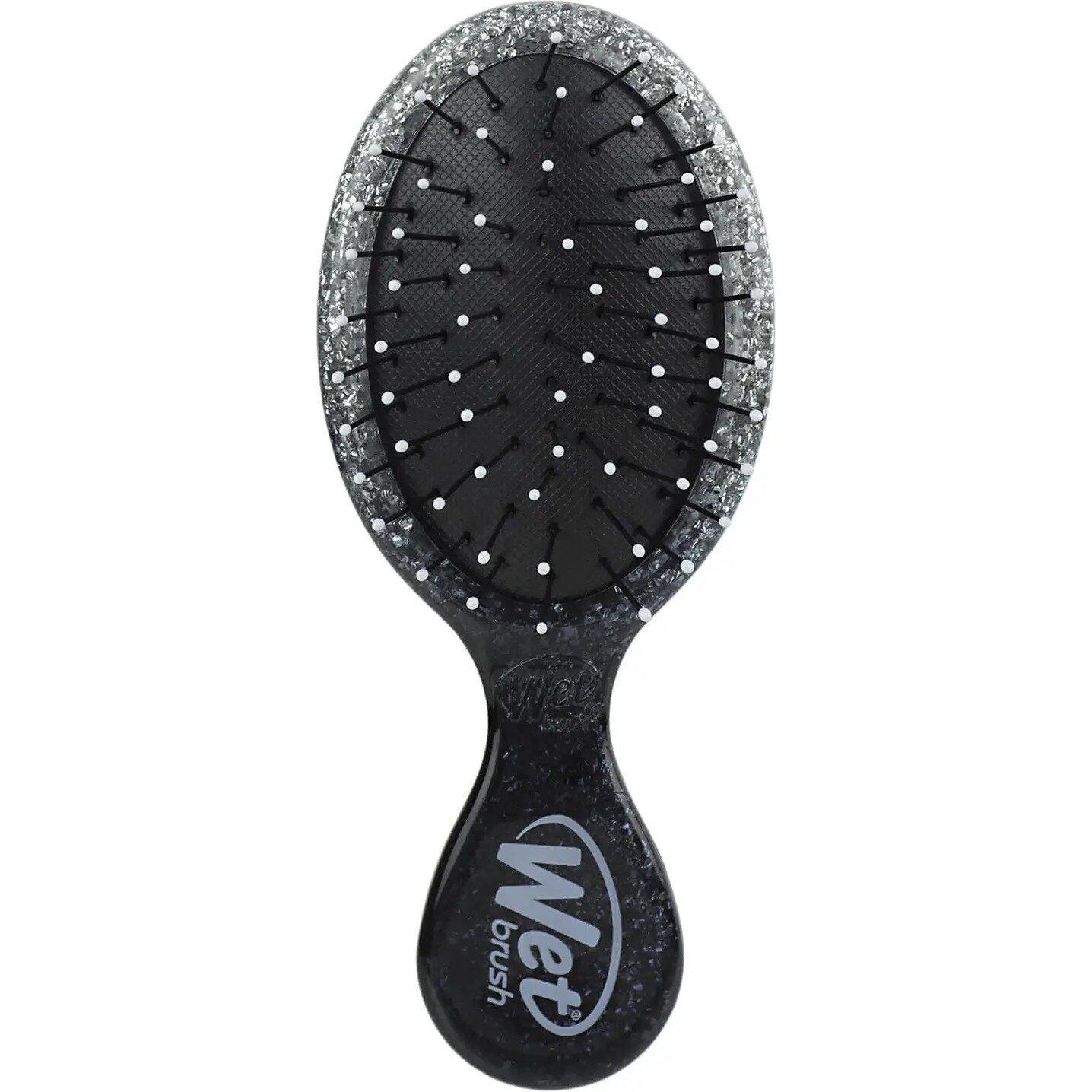 Wet Brush, Haarbürste + Kamm, Mini Detangler Hair Brush, Sparkling Silver/Black
