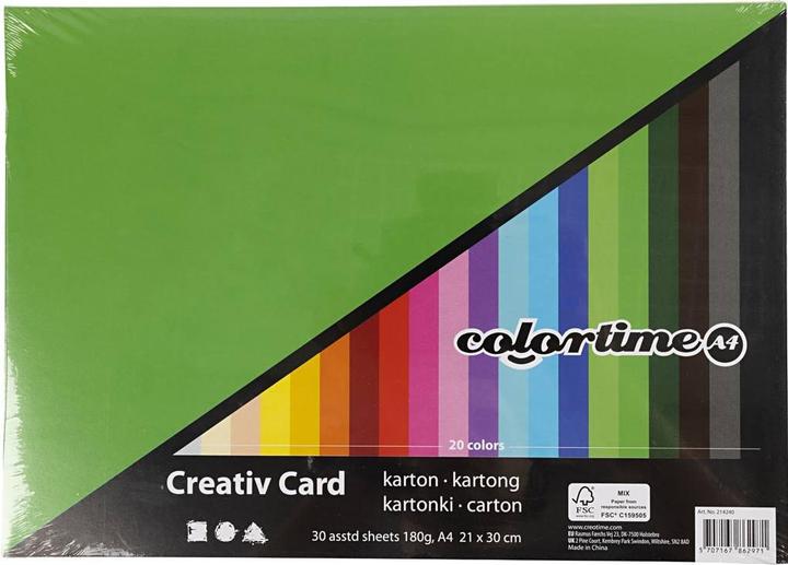 Actual product image Creativ Company Gekleurd cardboard (180 g/m², 30x)