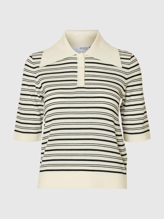 Actual product image Selected Femme 100% Merinowoll Polohemd aus Strick (M)