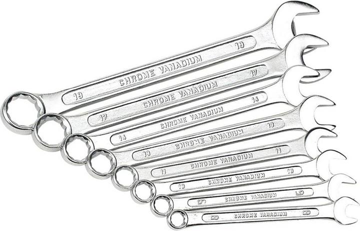 Produktbild Mannesmann Gabel-Ringschlüsselsatz (10 mm, 12 mm, 13 mm, 14 mm, 17 mm, 19 mm, 8 mm, 9 mm)