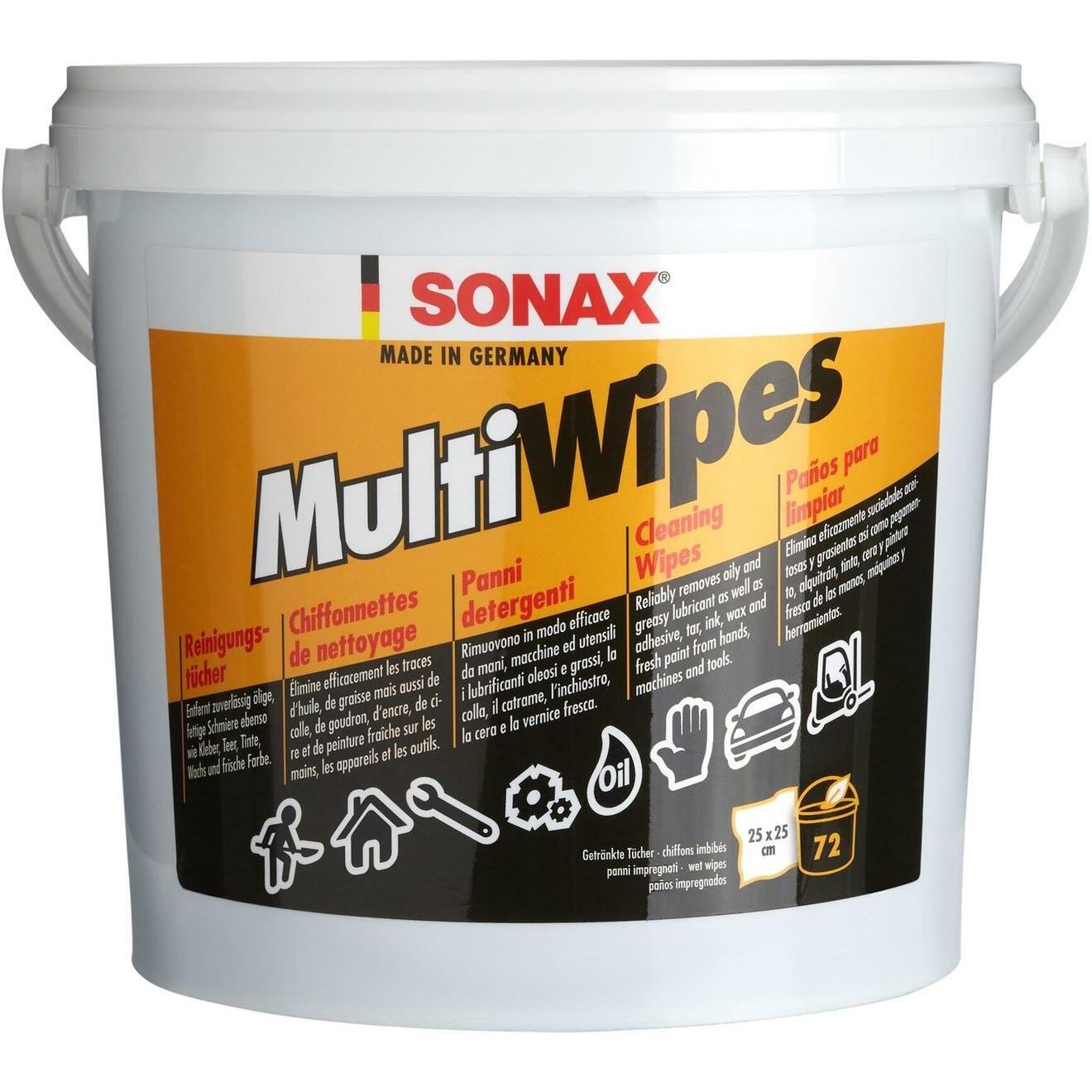Sonax MultiWipes, Reinigungstücher, Eimer 72 Stück (602073)