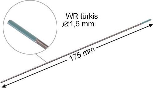 Immagine prodotto Stahlwerk Elettrodi di tungsteno / elettrodi di saldatura WR turchese 1,6 x 175 mm set da 10
