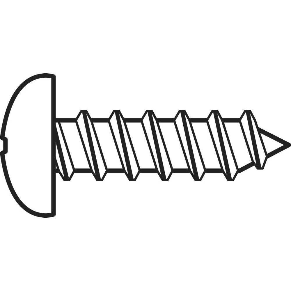 Toolcraft, Schrauben, Linsenblechschrauben 2.2 mm 6. (100 Schrauben pro Stück)