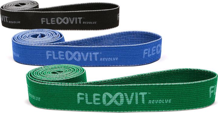 Produktbild Flexvit Powerbands Revolve 3er-Set "Gym" (0.25 m, Extra Stark, Mittel, Stark)
