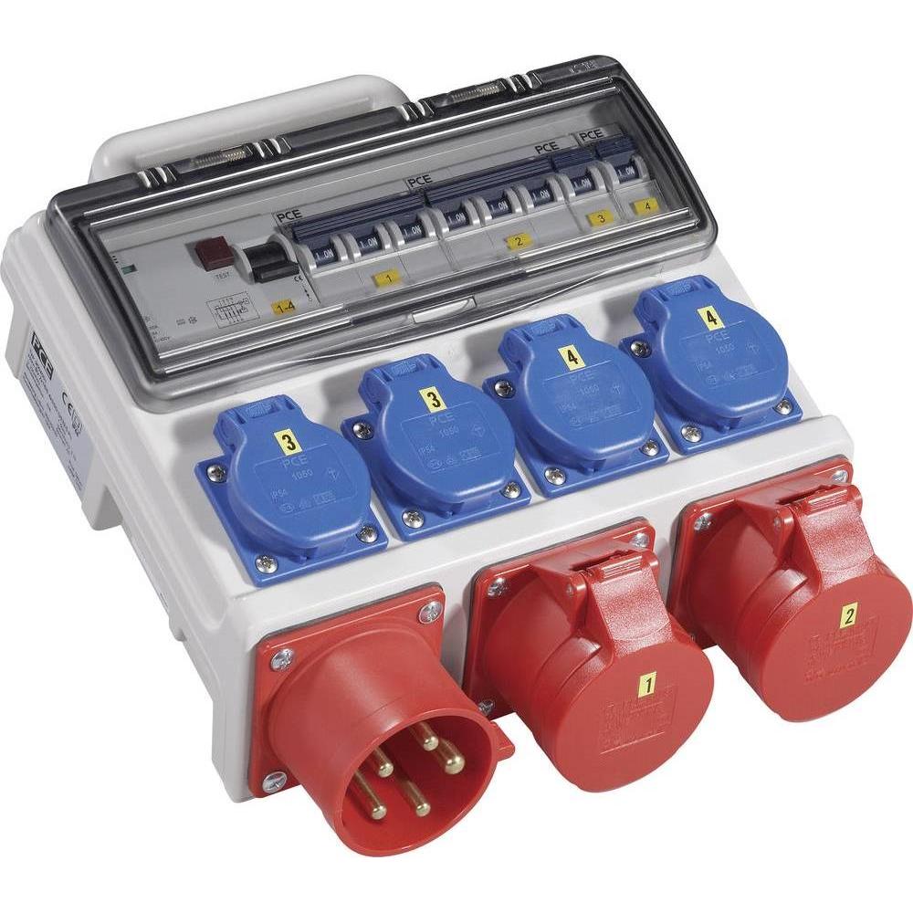 PCE, Baustromverteiler, CEE Stromverteiler (4 x, CEE)