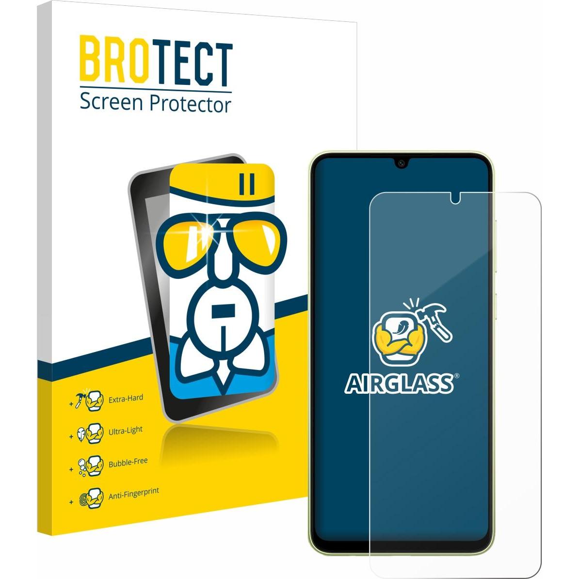 BROTECT AirGlass Panzerglasfolie (1 Stück, Samsung Galaxy A05), Smartphone Schutzfolie, Transparent