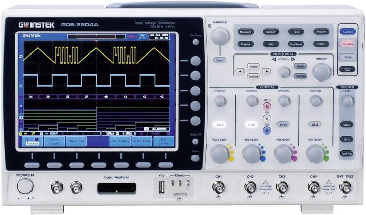 Produktbild GW Instek Digital-Oszilloskop GDS-2204A 200 MHz 4- (CAT I, Oszilloskop)
