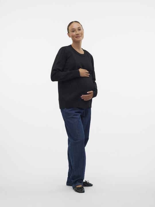 Immagine prodotto Mamalicious Scollo rotondo Polsini a coste Pullover Top in maglia (M)
