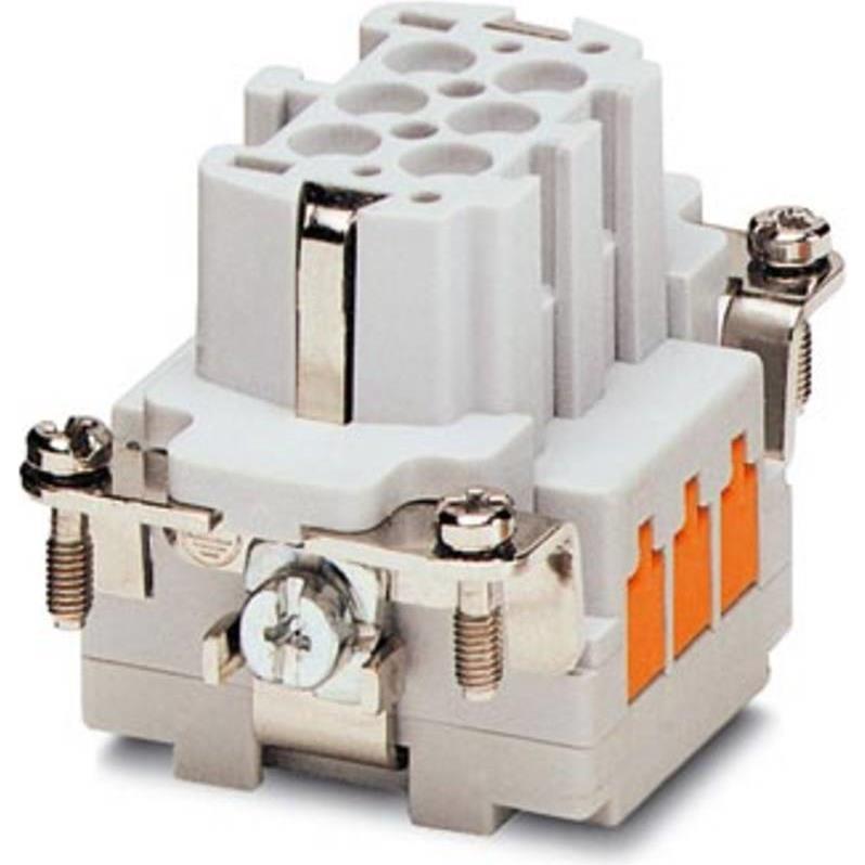 Phoenix Contact Buchseneinsatz HC-B 1605556 6, Elektronikkabel + Stecker, Grau
