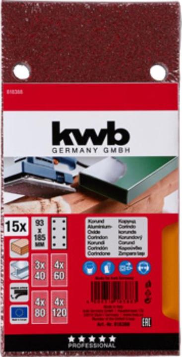 Image du produit kwb Pack économique de bandes Kl93 (40, 60, 80, 120)