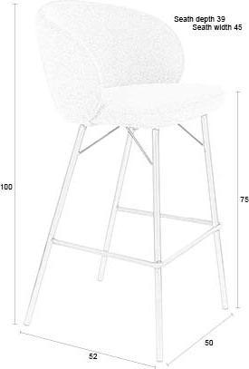 Actual product image White Label Living Joa Barstool Terra