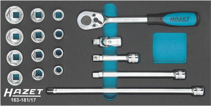 Productafbeelding HAZET Dopsleutelset metrisch 3/ (19 mm, 12 mm, 14 mm, 22 mm, 16 mm, 10 mm, 21 mm, 18 mm, 17 mm, 11 mm, 15 mm, 13 mm, 20 mm)