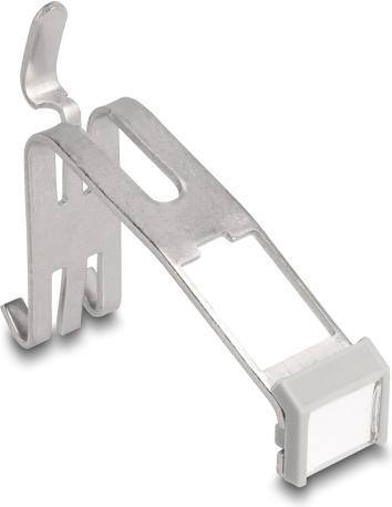 Actual product image Delock Keystone holder with labelling field 1 port for top-hat rail metal (Keystone module)