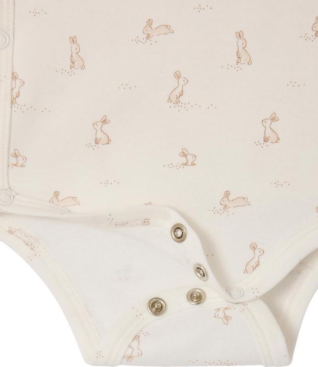 Actual product image Vertbaudet 5er-Pack Baby Wickelbodys mit kurzen Ärmeln, Hasenmotive (56)