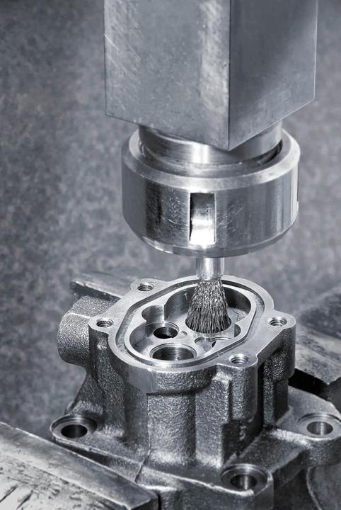 Actual product image Lessmann Brush Ø 12 mm Shank 6 mm Wire thickness 0.3 mm Stainless steel 15000 min-¹