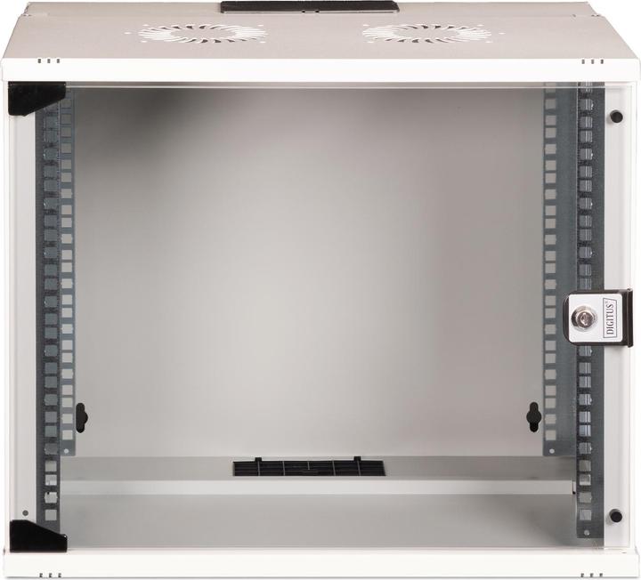 Actual product image Digitus 19" 9U wall-mounted housing, SOHO PRO 459 x 540 x 400 mm, grey (9 RU, 19 inch rack)