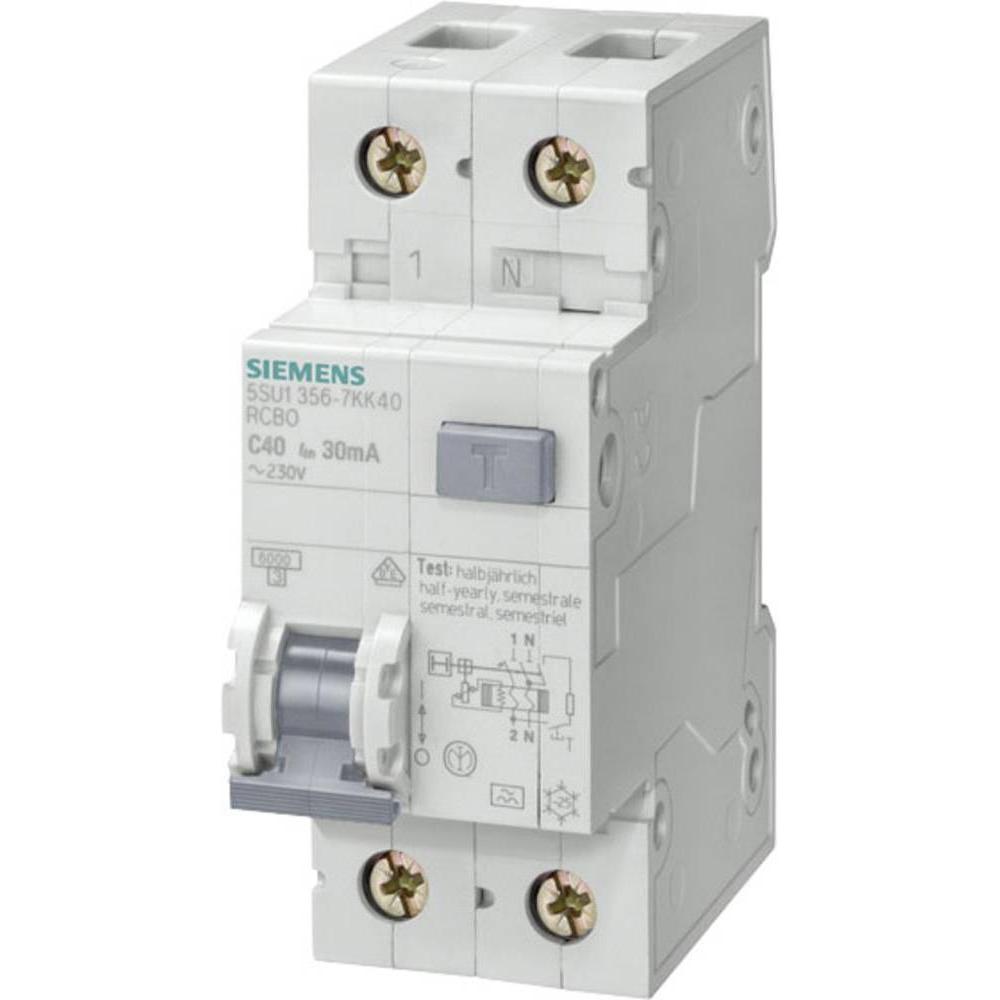 Siemens, Schutzschalter, FI-Schutzschalter 1polig 10 A