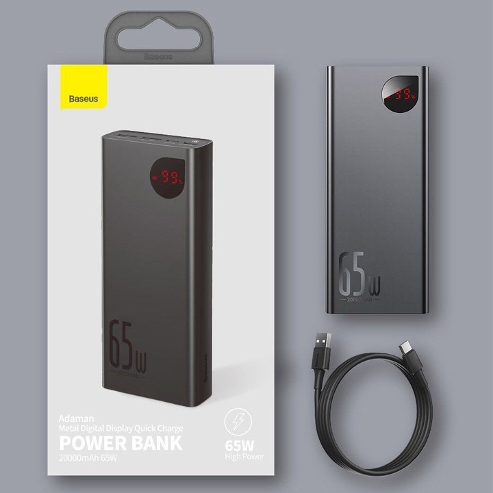 Produktbild Baseus Adaman Series (20000 mAh, 65 W, 74 Wh)