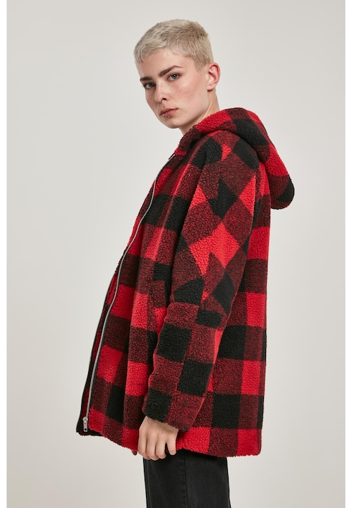 Image du produit Urban Classics Ladies Hooded Oversized Check Sherpa Jacket (XXL)