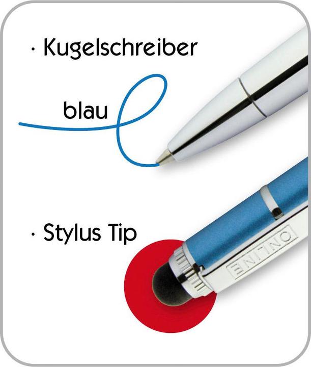 Produktbild Online PICCOLO Drehkugelschreiber (Blau, 3x)