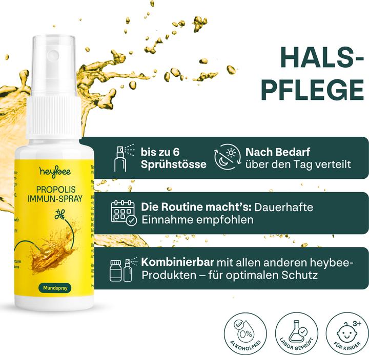 Immagine prodotto Heybee Spray immunitario alla propoli (1 Pezzo/i, Getto vaporizzato, 52 g)