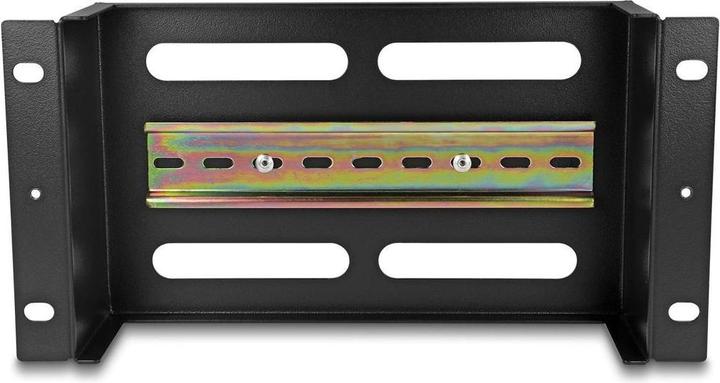 Produktbild Delock 10" Schutzschalterleiste mit Abdeckung und Hutschiene 3 HE Metall schwarz