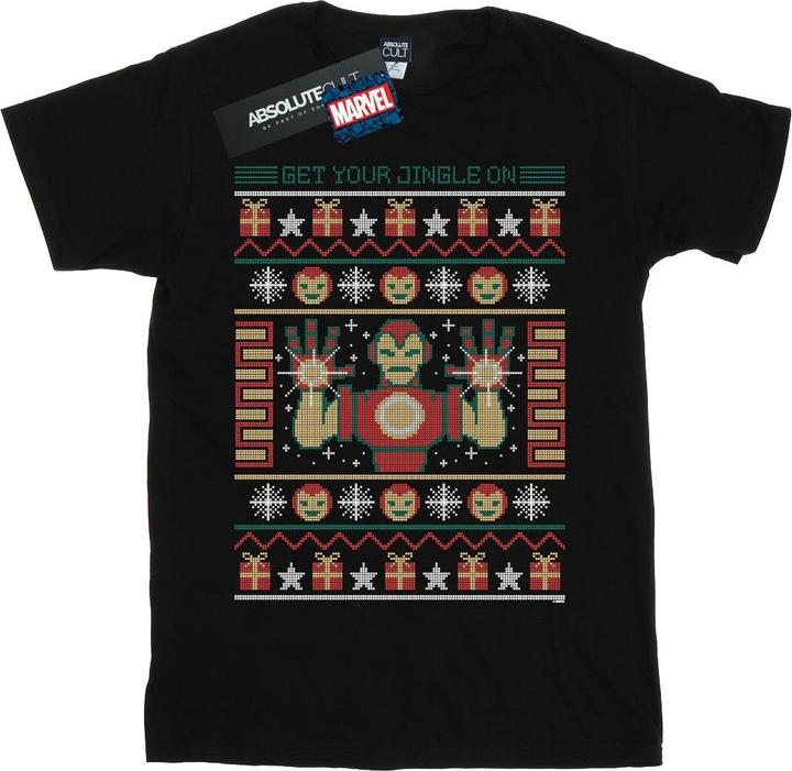 Image du produit - T-shirt IRON MAN GET YOUR JINGLE ON FAIR ISLE - Garçon (128)