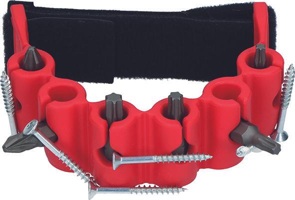 Productafbeelding Werkstarck Bithouder magnetisch BITPASS rood incl. 6 bits (Zeskantbus TX)