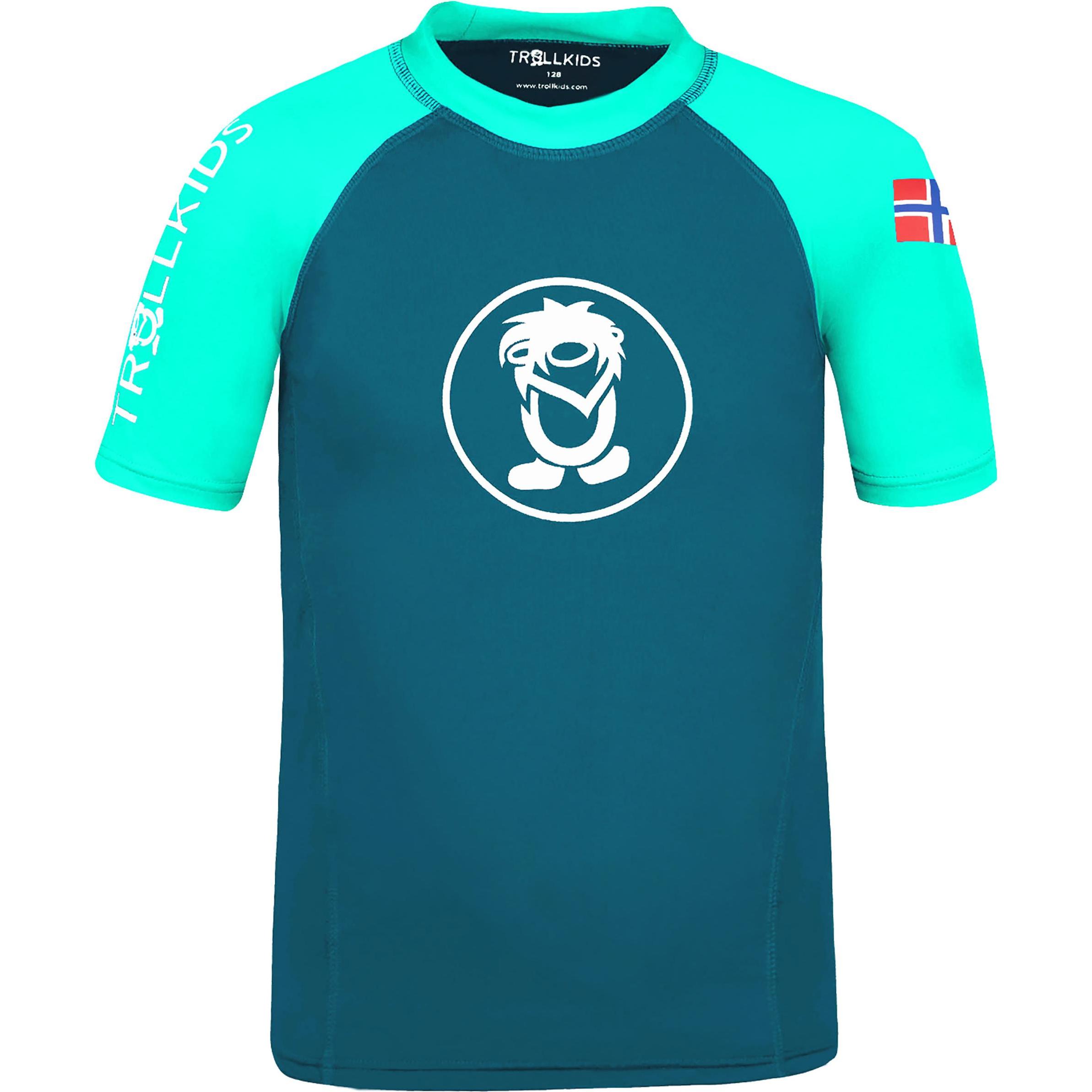 Trollkids, Unisex, Funktionsshirt, Kvalvika T-Shirt (92), Blau, 92