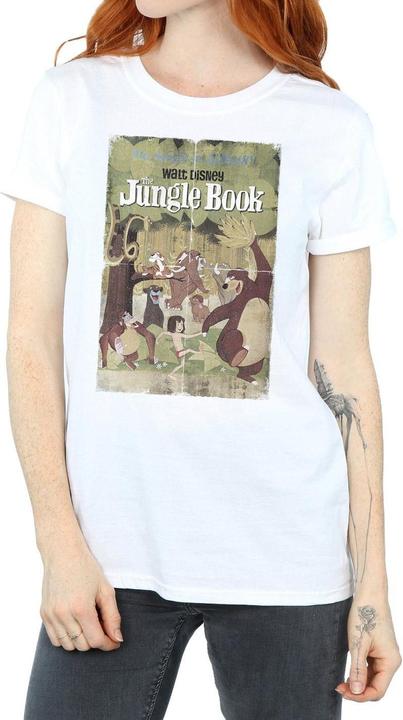 Actual product image Disney Womens/Ladies Retro Poster Cotton Boyfriend T-Shirt (L)