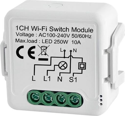 Actual product image Netplus NPLLSW01-10A - Smart Relay Switch Module 10A 1-channel Wi-Fi (Switch actuator)