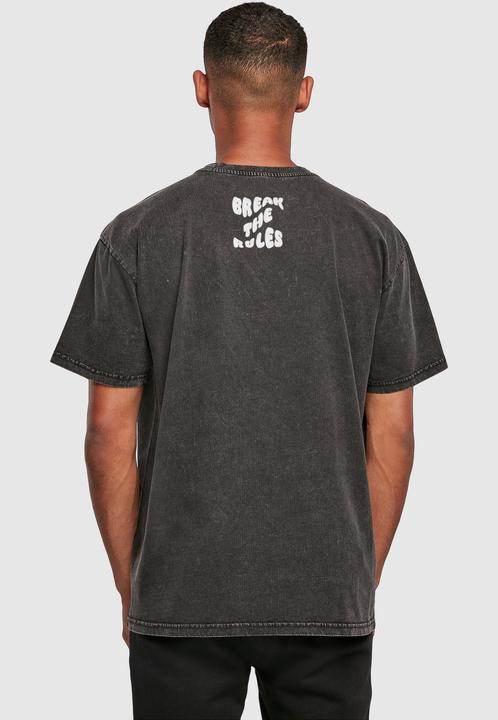 Produktbild Merchcode Break The Rules Acid Washed Heavy Oversized Tee - 113673 (S)