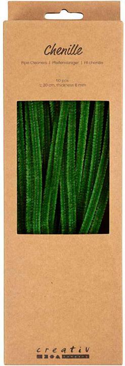 Creativ Company Chenilledraht 50 Stück, Dunkelgrün (0.30 m)