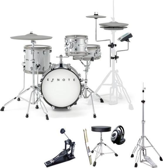 Efnote Mini E-Drum Schlagzeug mit Zubehör-Set (E-Drum)