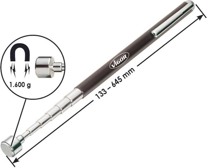 Actual product image Vigor Telescopic magnetic lifter