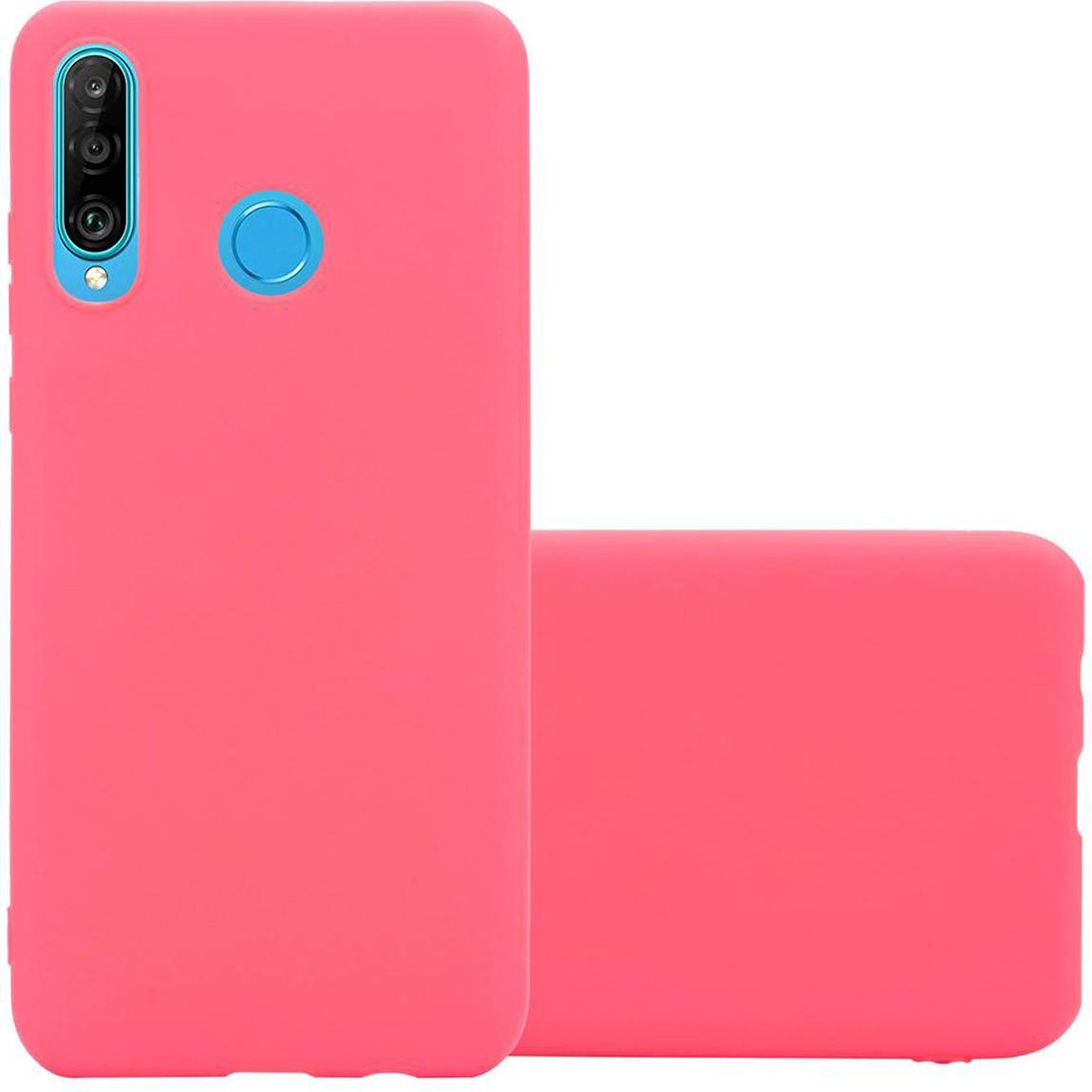 Cadorabo TPU Candy Cover (Huawei P30 Lite), Smartphone Hülle, Rot