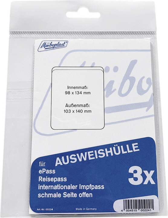Actual product image Müboplast ID card cover 103x140mm 3pcs pack (3 x)