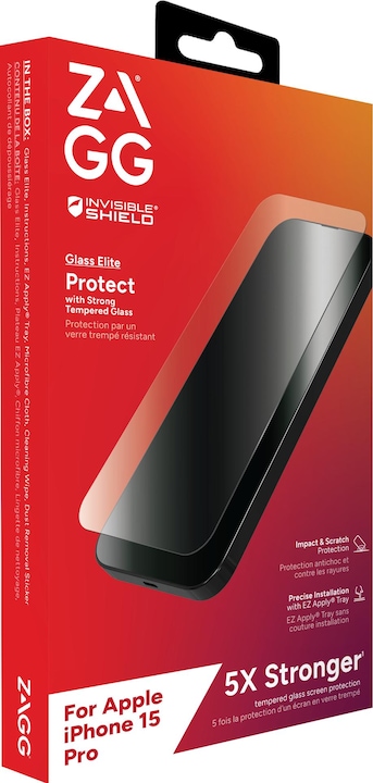Immagine prodotto Zagg Invisibleshield Glass Elite Am (1 Pezzo/i, Apple iPhone 15 Pro)