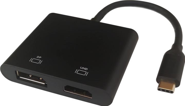 Immagine prodotto Deltaco HUB USB-C MST, 2x 4K/60Hz, HDMI + DP (USB-C, 3 porte)