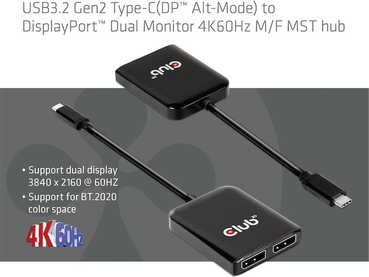Produktbild Club 3D Usb-Hub (USB Typ-C, 20 cm)