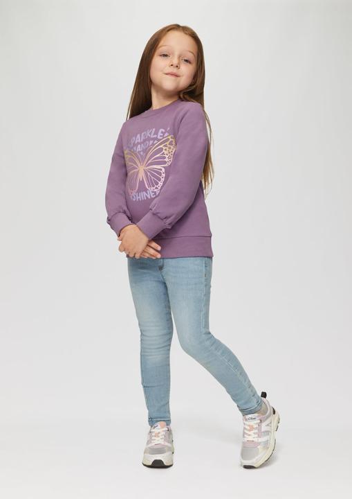 Produktbild s.Oliver Sweatshirt Sweatshirt mit Glitzerprint (92)