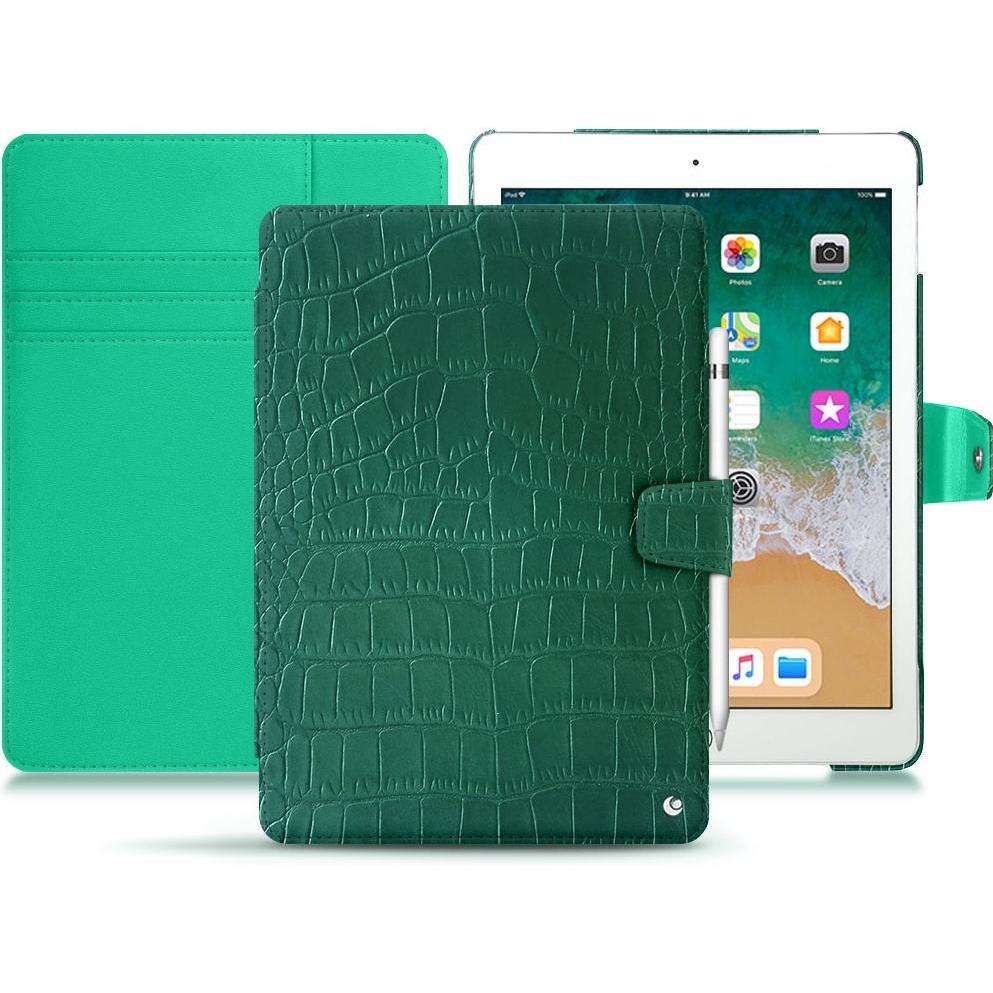 Noreve Lederschutzhülle Wallet (iPad 9.7), Tablet Hülle, Grün