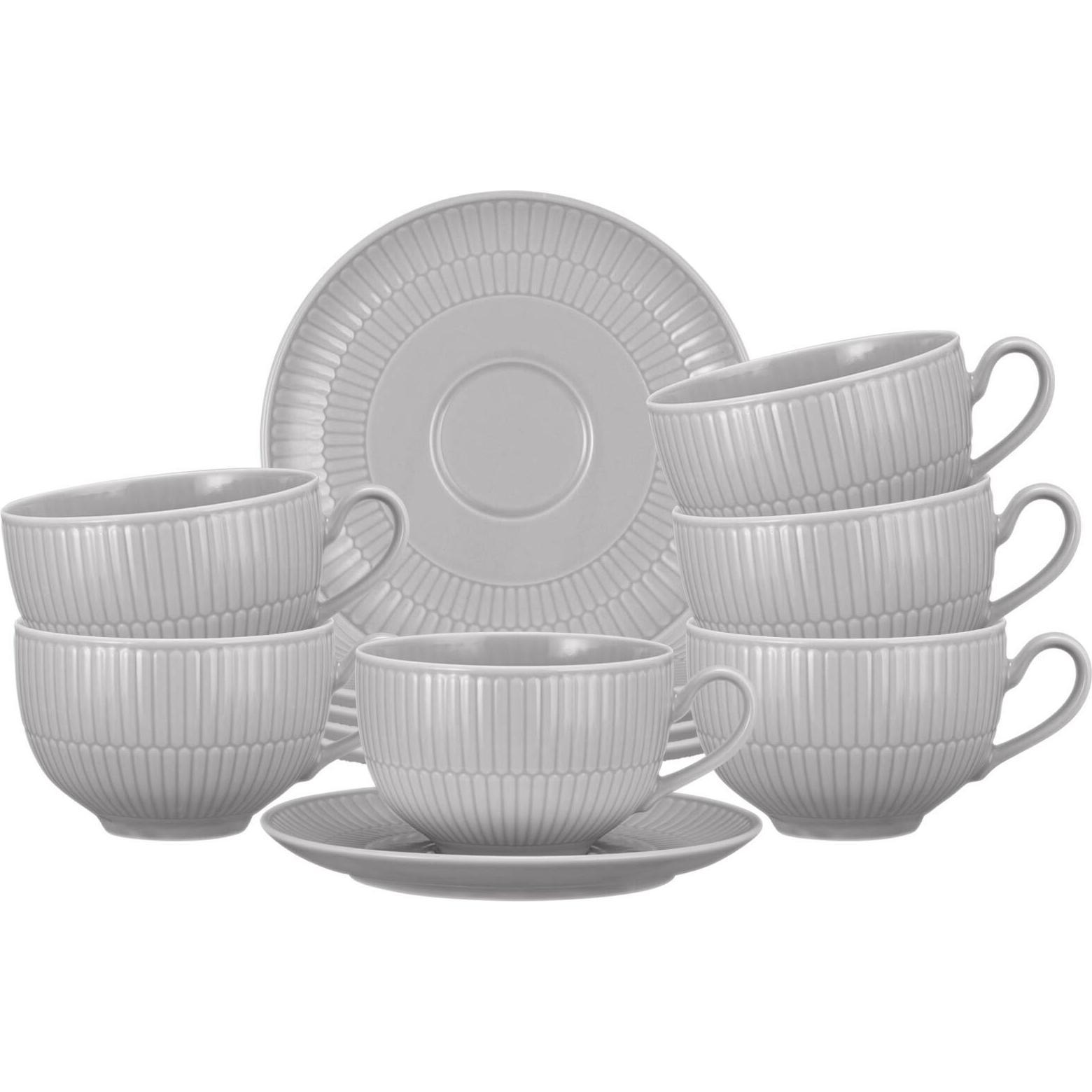 Seltmann, Tasse, Amina Milchkaffeetassen mit Untertassen (350 ml, 6 x)