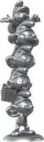 Produktbild Plastoy Die Schlümpfe Resin Statue Schlumpfsäule Silver Limited Edition 50 cm