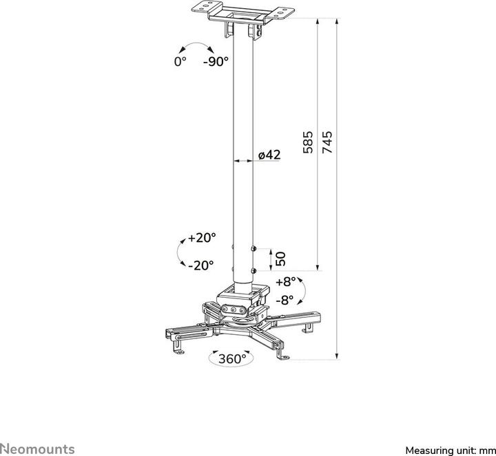Actual product image Neomounts Projector Ceiling Mount (Ceiling)