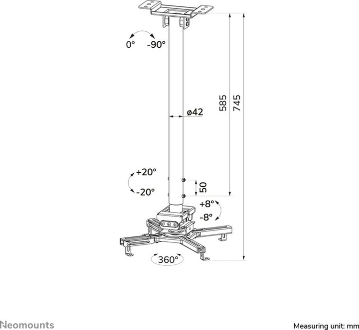 Actual product image Neomounts Projector Ceiling Mount (Ceiling)