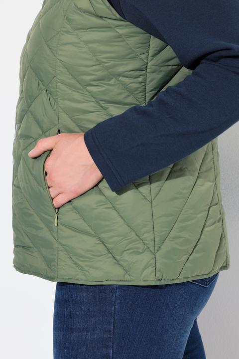 Image du produit Ulla Popken Gilet matelassé HYPRAR avec col montant, en tissu déperlant (46, 48)