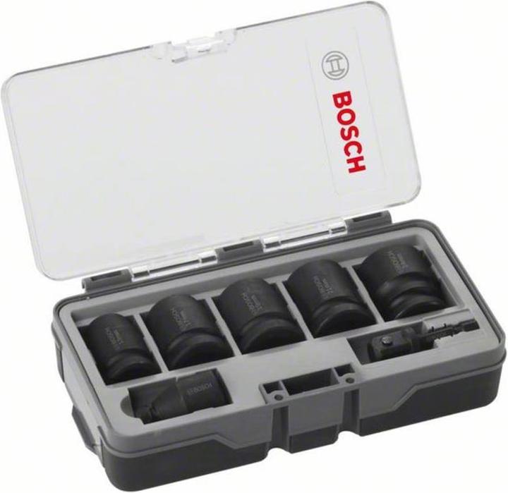 Actual product image Bosch Professional Zubehör Socket spanner set, 7 pcs., 13-24 mm (24 mm, 13 mm, 21 mm, 19 mm, 17 mm)